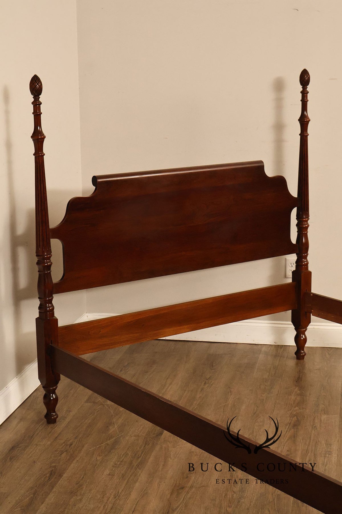 Statton Colonial Revival Cherry Queen Poster Bed