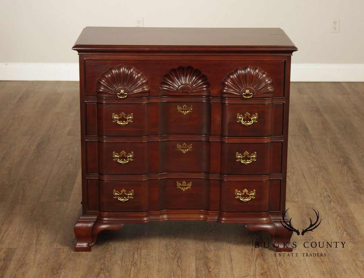 Lineage Chippendale Style Mahogany Blockfront Chest
