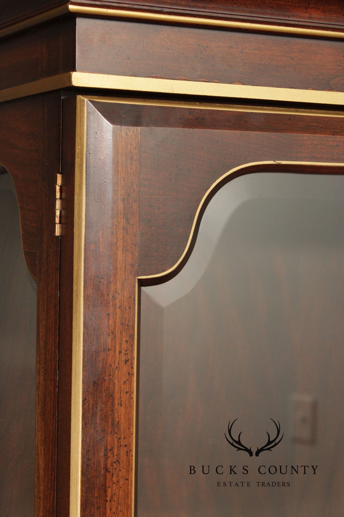 Union National Traditional Cherry Lighted Two Door Display Cabinet