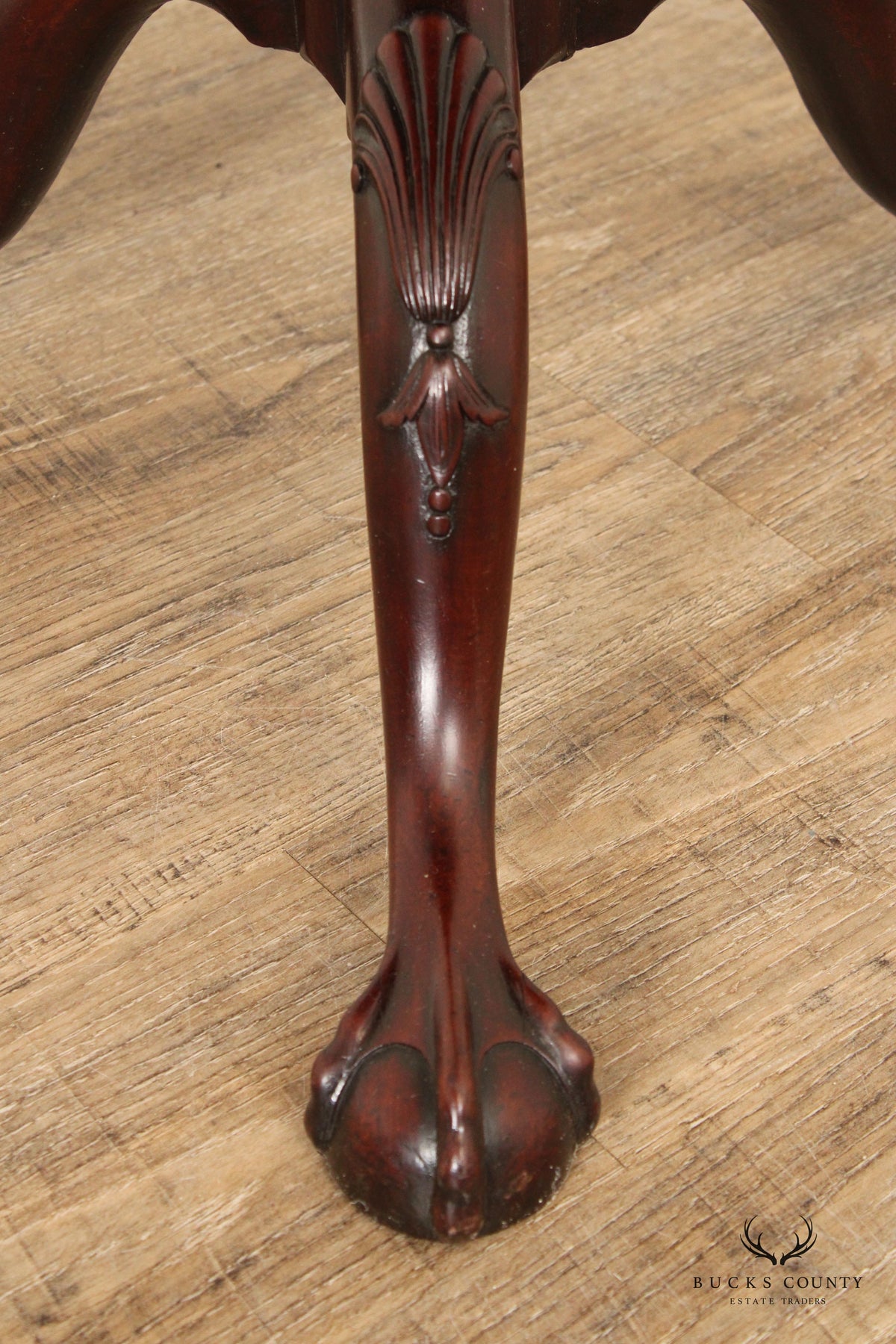 Chippendale Carved Mahogany Tilt Top Pedestal Table