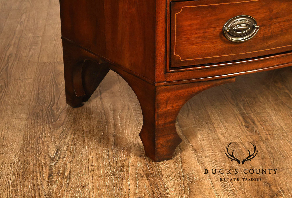 Drexel Heritage Covington Park Pair Of Mahogany Marble Top Bachelor Chests