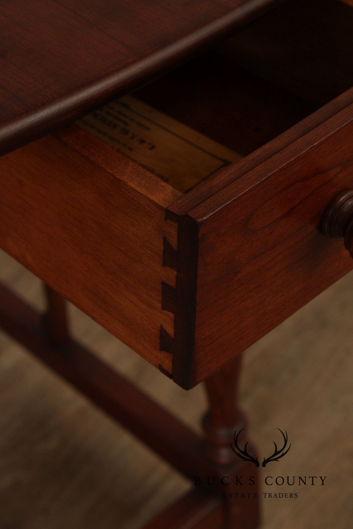 Stickley Cherry Valley Oval Top Drop Leaf Occasional Table