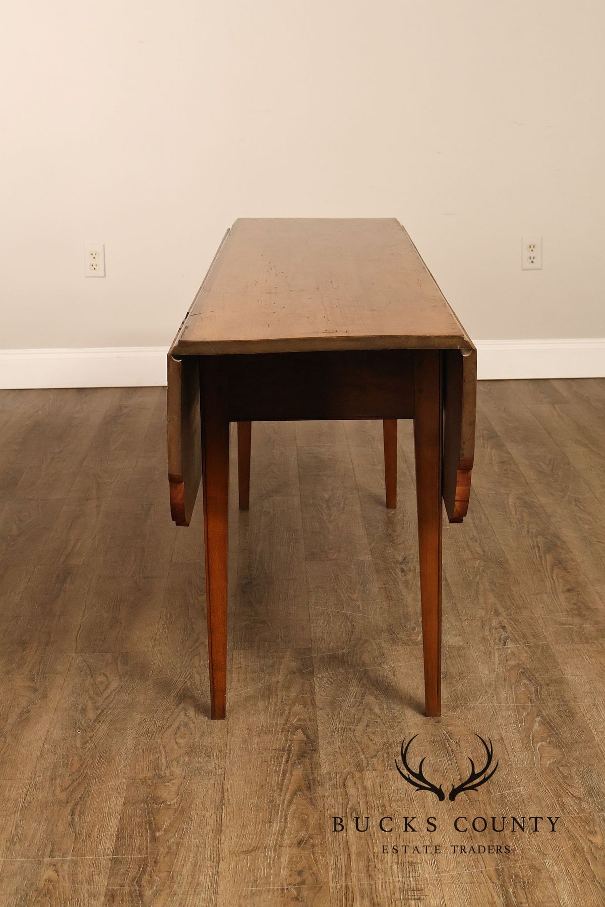 Howard Symolko Early American Style  Drop Leaf Harvest Dining Table