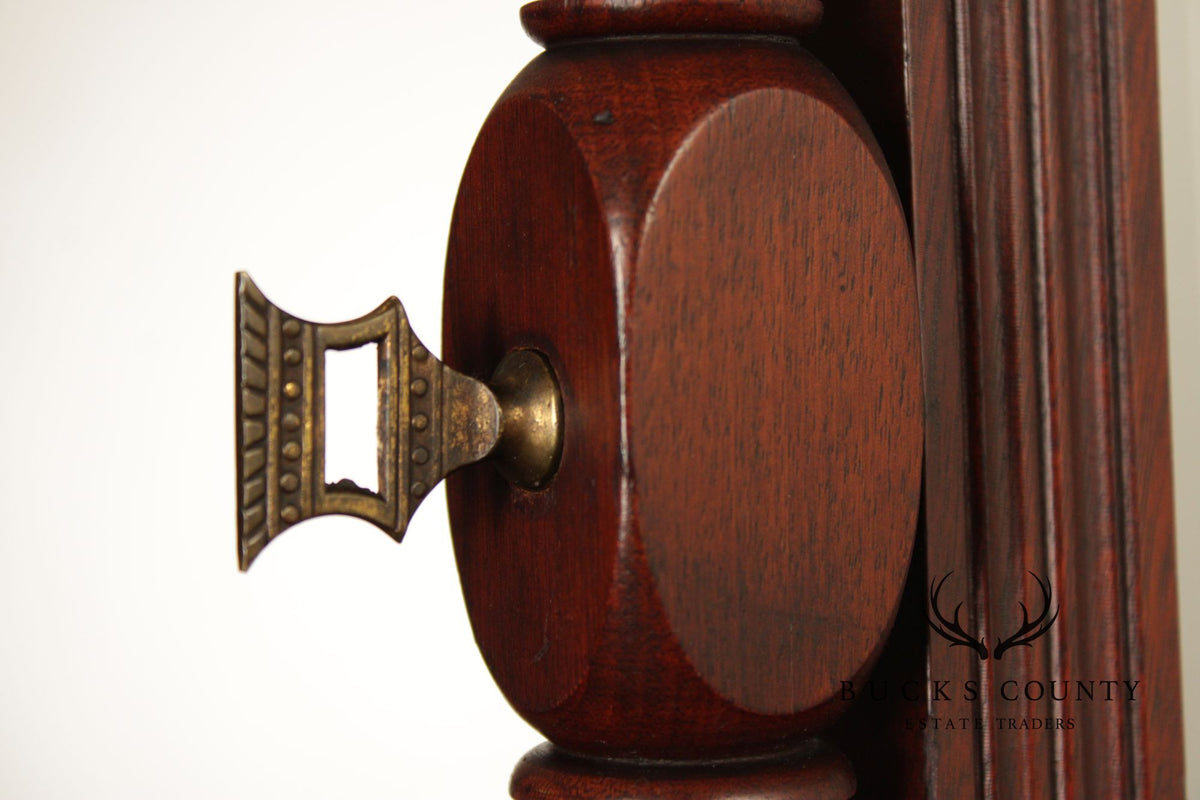 Antique Victorian Mahogany Bonnet Chest With Mirror