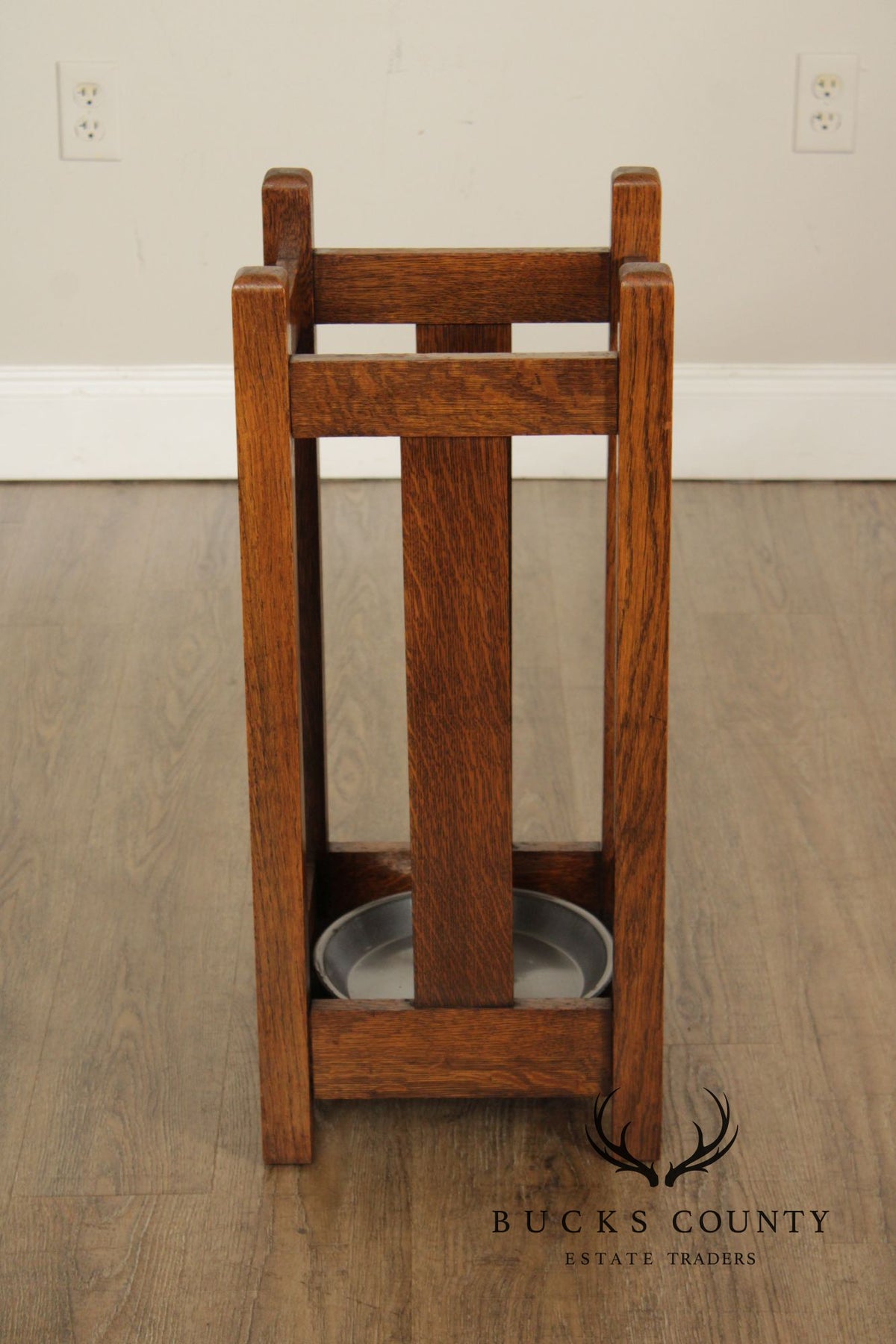 Antique Mission Oak Arts & Crafts Umbrella Stand
