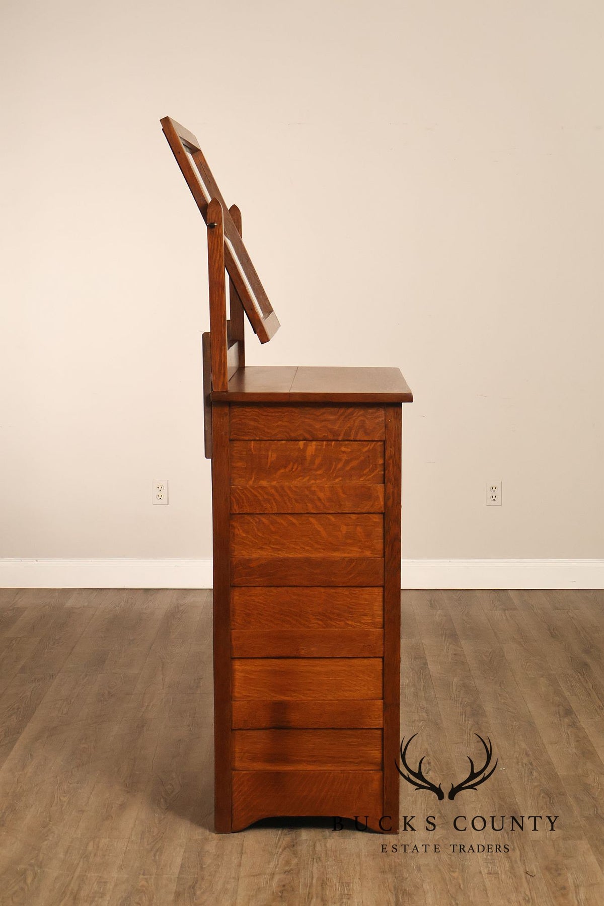 L. & J.G. Stickley Onondaga Period Oak Dresser With Mirror