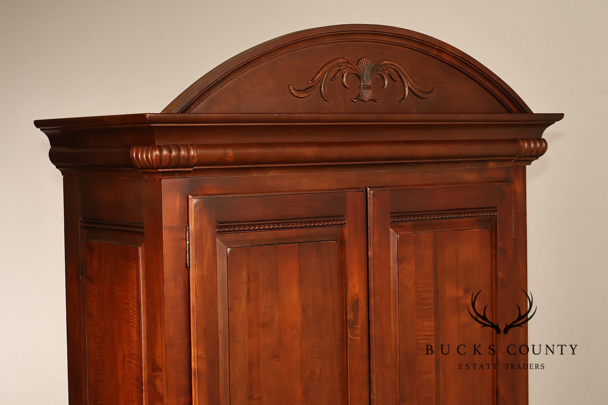 Ethan Allen 'British Classics' Carved Maple And Birch Armoire