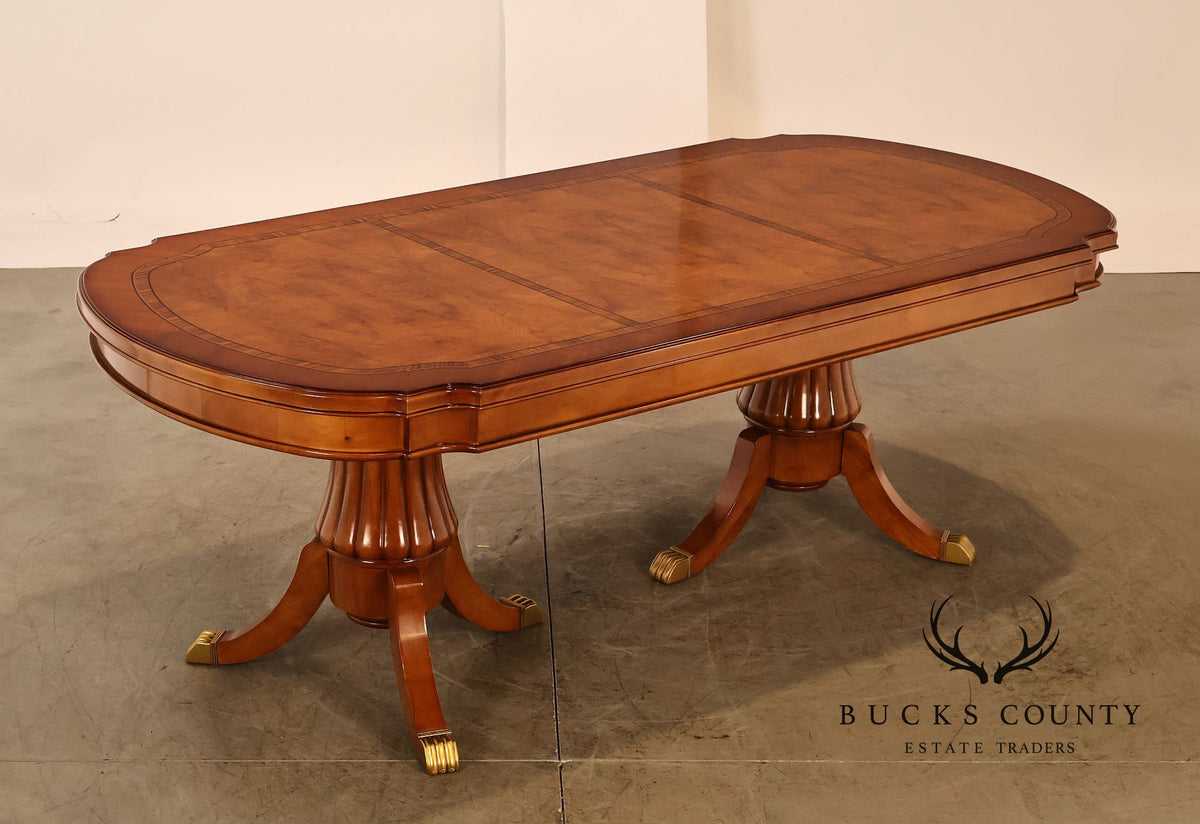 Georgian Style Double Pedestal Mahogany Dining Table