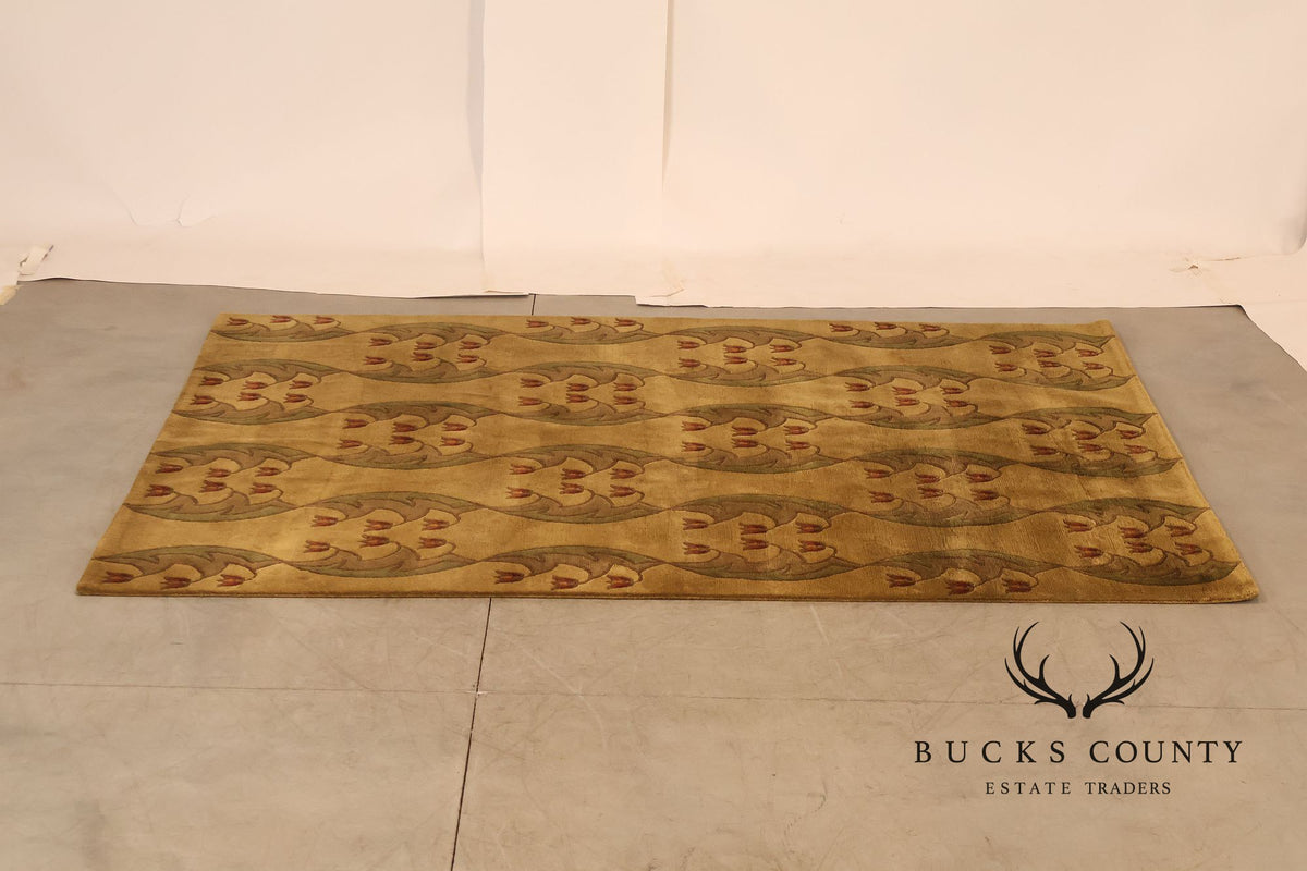 Stickley Designer Rugs Wool Area Rug Tulip Pattern 9x12