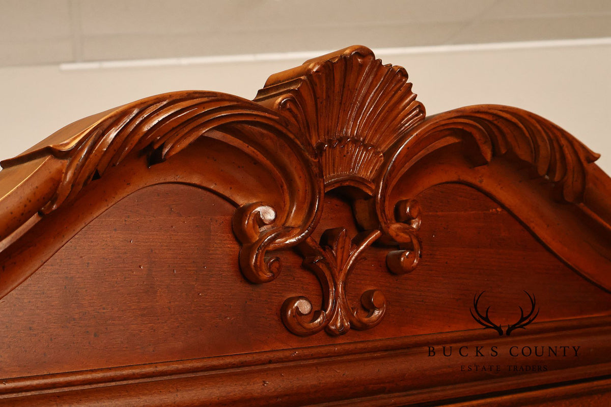 Stanley Furniture Traditional Carved Cherry Bedroom Storage Armoire