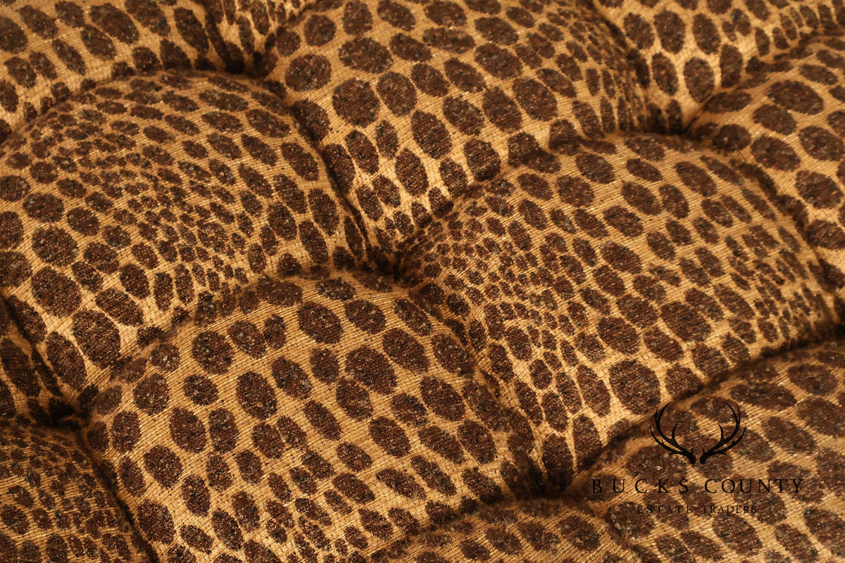 English Regency Style Large Tufted Ottoman
