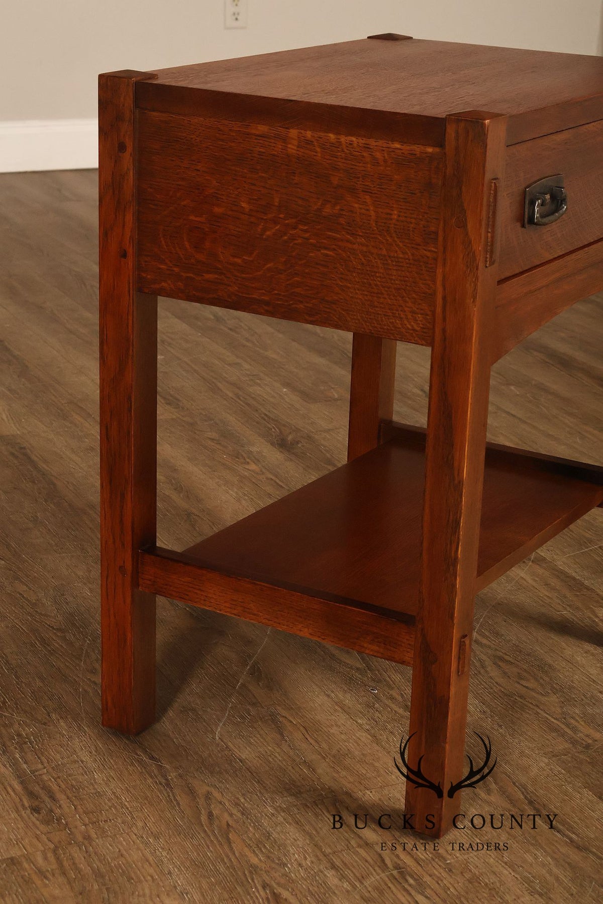 Stickley Mission Collection Pair of Oak One-Drawer Nightstands