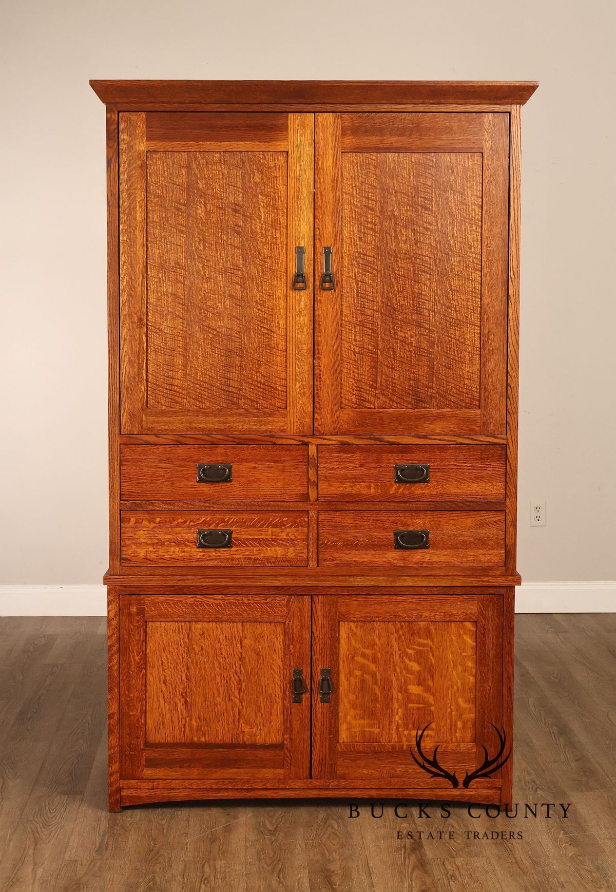 Michaels For Restoration Hardware Arts & Crafts Mission Oak Entertainment Armoire