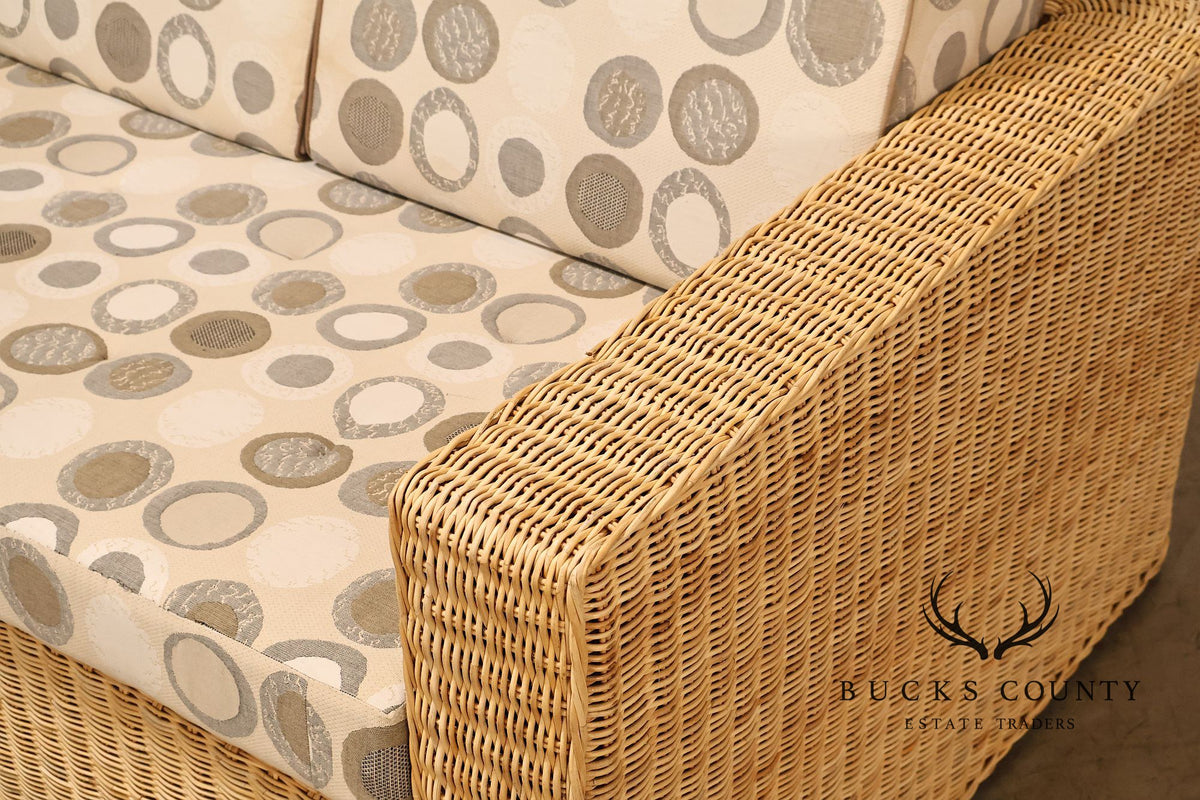 Gunther Lamber Pair of Wicker Loveseats