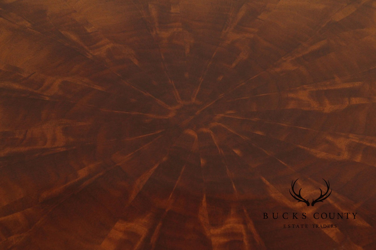 John Widdicomb Rococo Style Partial Gilt Round Mahogany Center Table