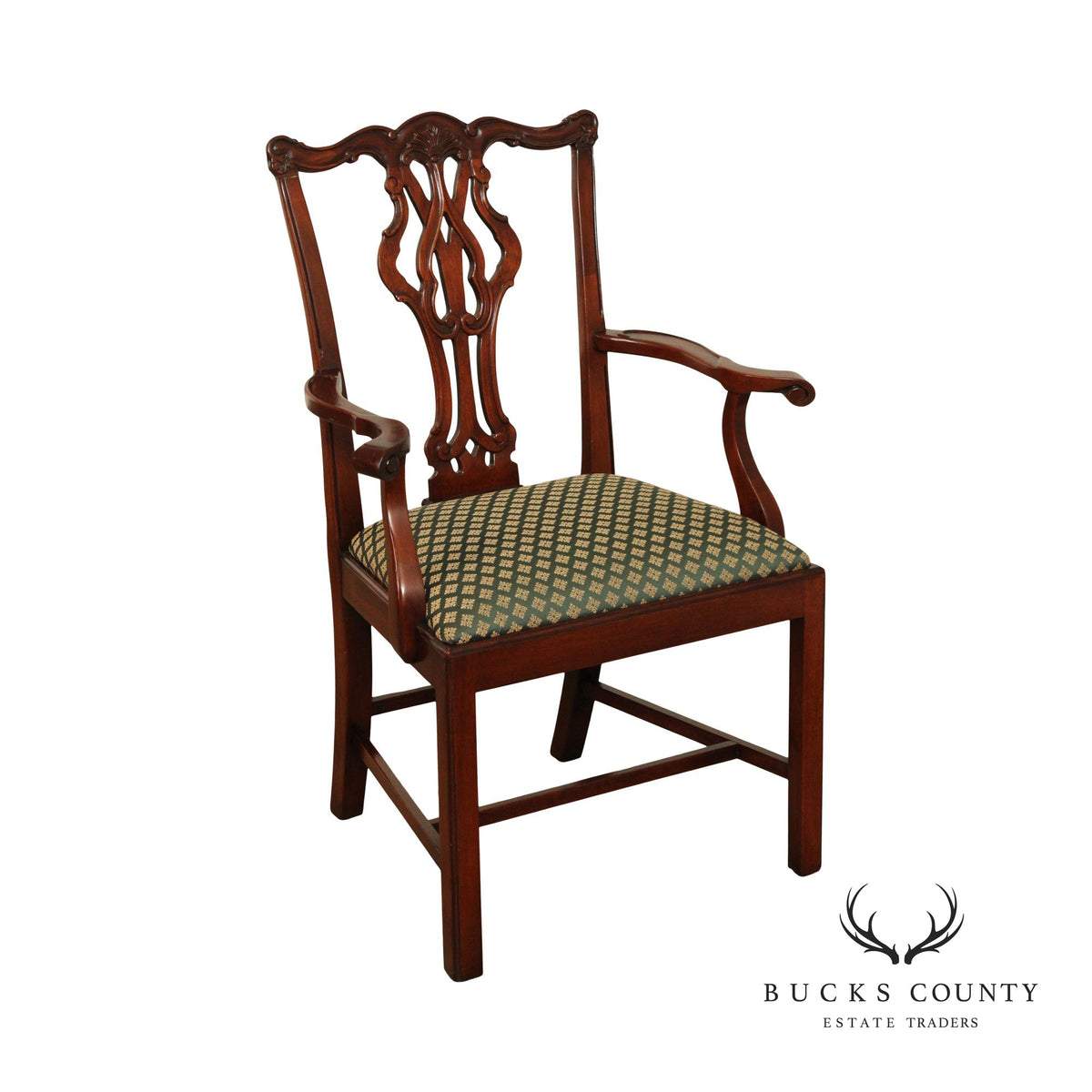 Chippendale Style Carved Mahogany Armchair