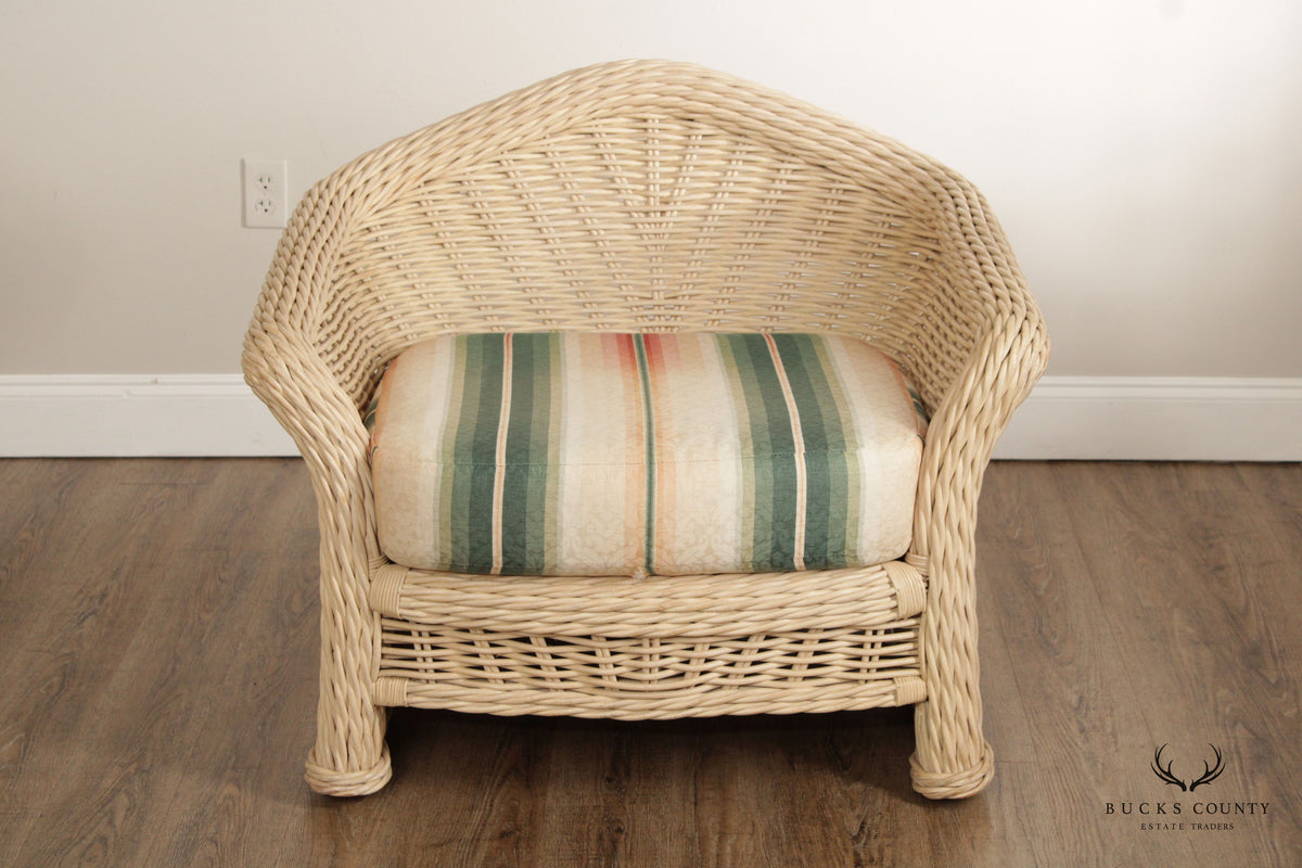 Ficks Reed Mid Vintage Pair of Wicker Lounge Chairs
