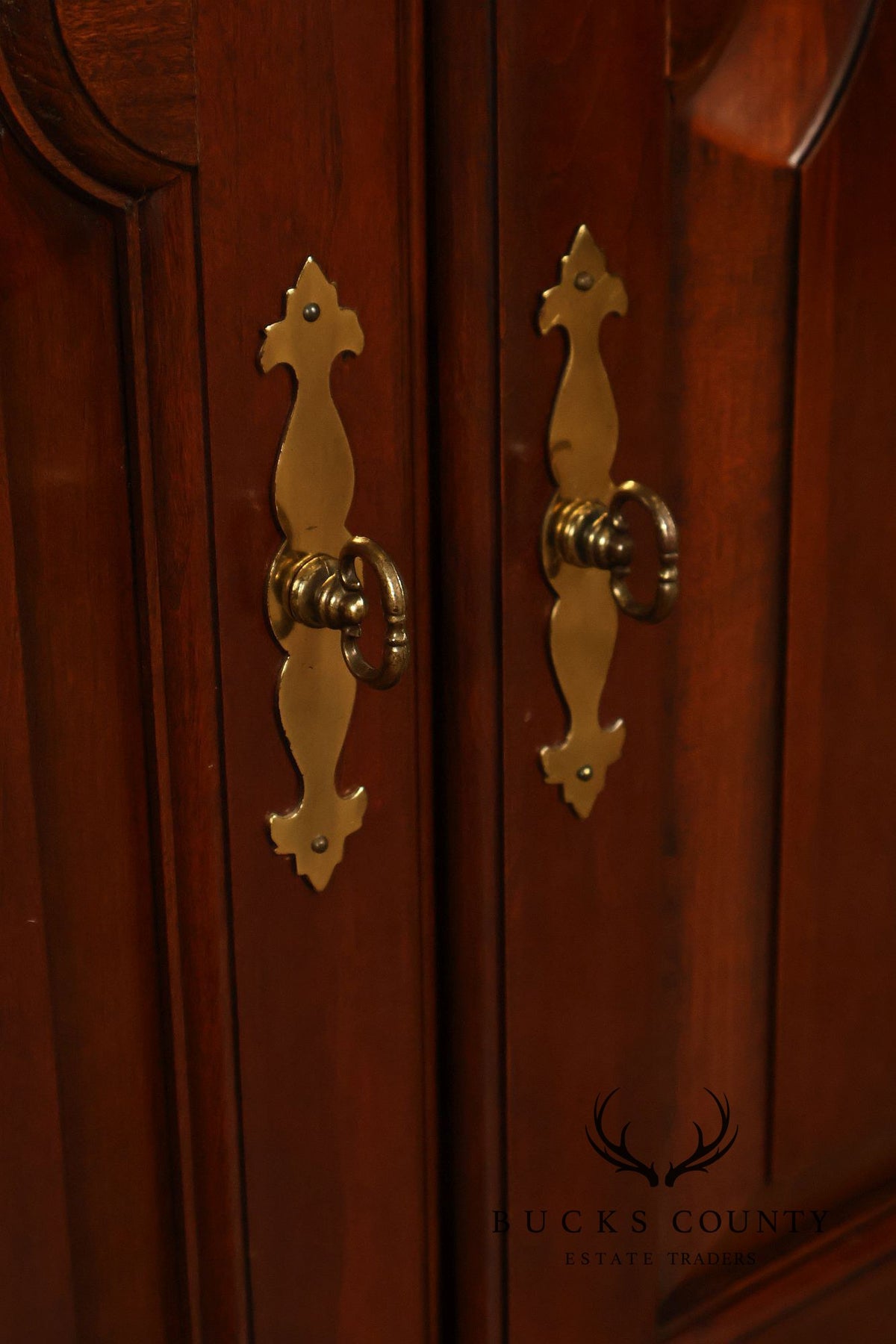 Georgian Pair Of Cherry Bookcases With Lower Cabinets