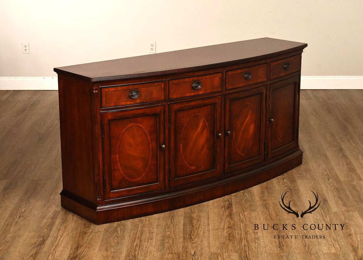 Drexel Heritage British Accents Curved Mahogany Dining Buffet Sideboard