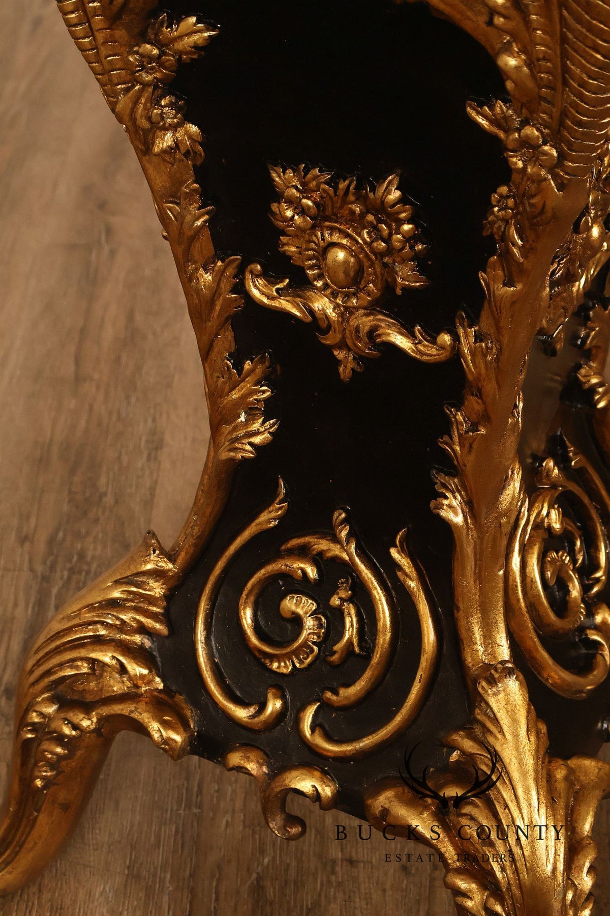 Italian Renaissance Style Pair of Slate Top Figural Carved Pedestals