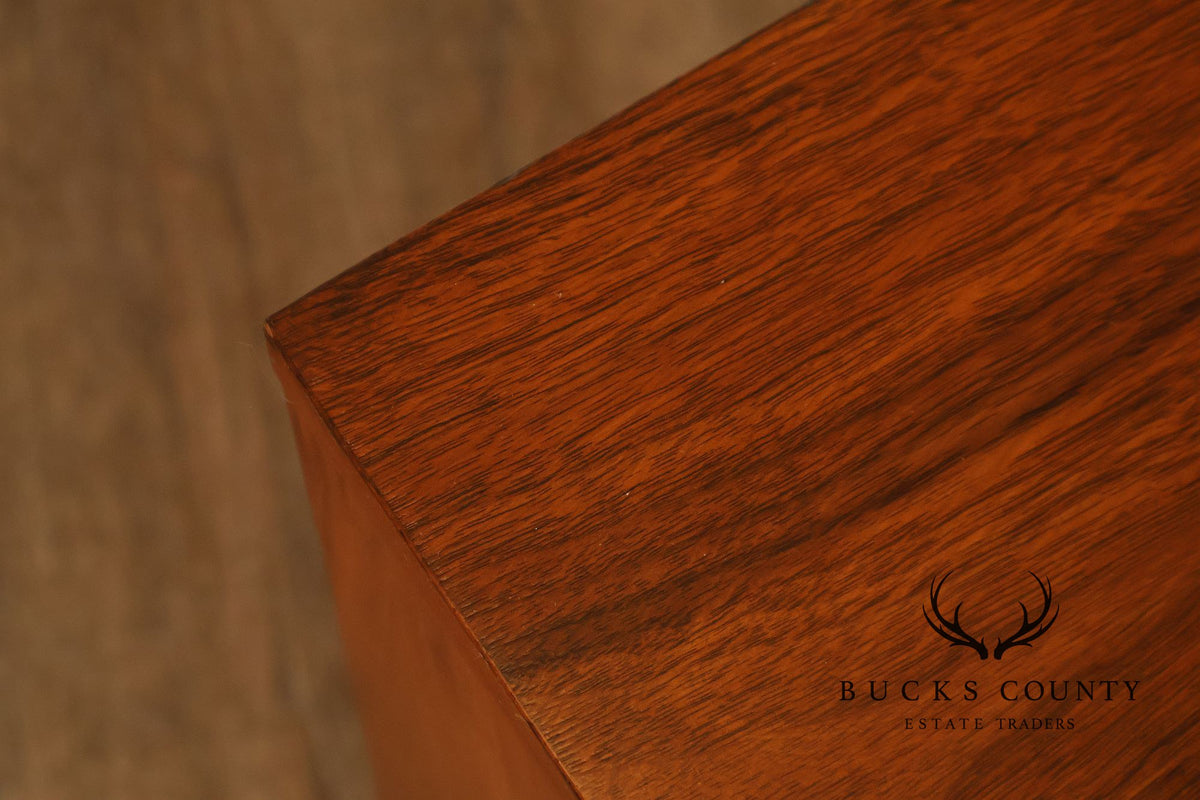 Stanley Furniture Mid Century Modern Pair of Walnut Nightstands