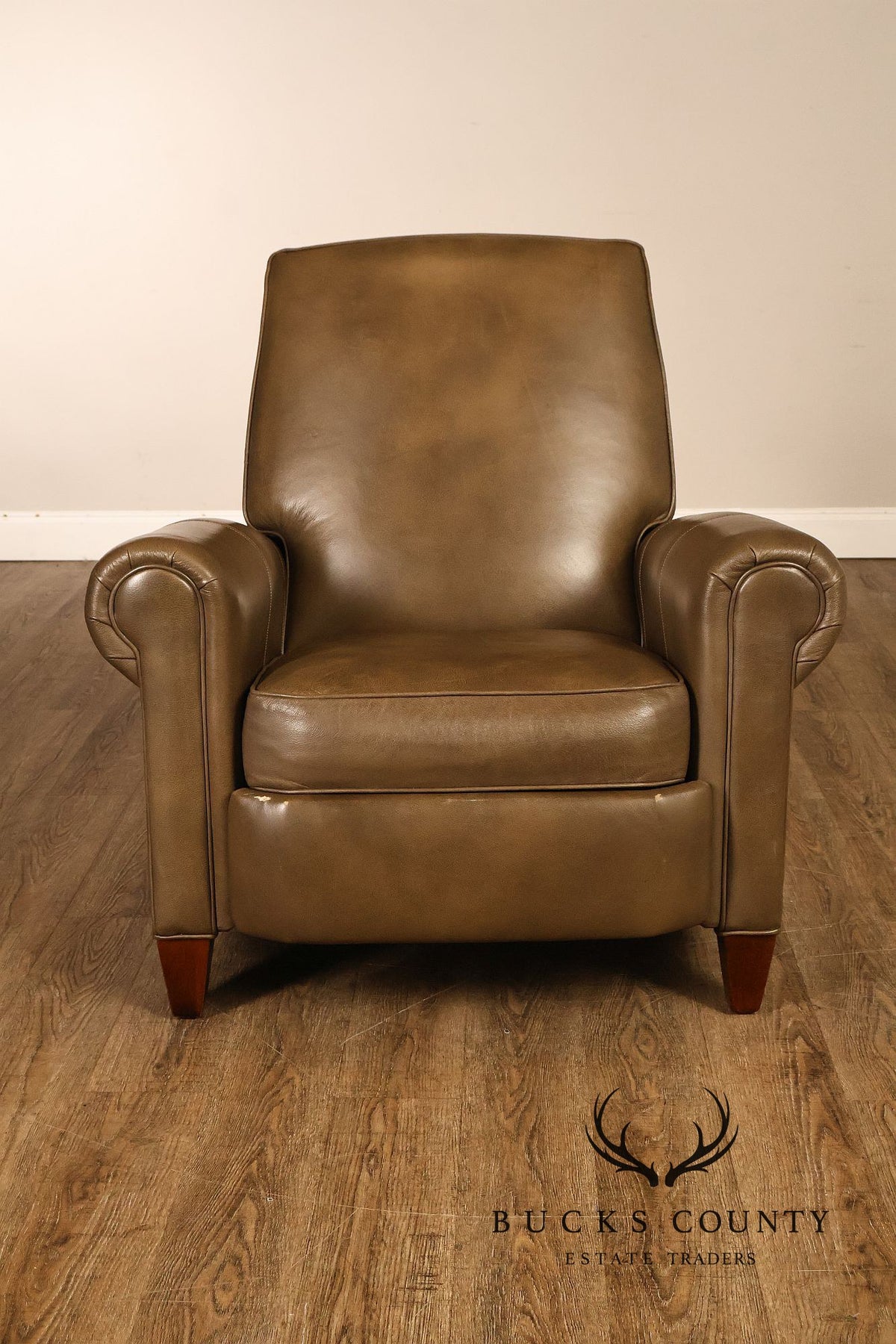 Ethan Allen Contemporary Leather Recliner Armchair