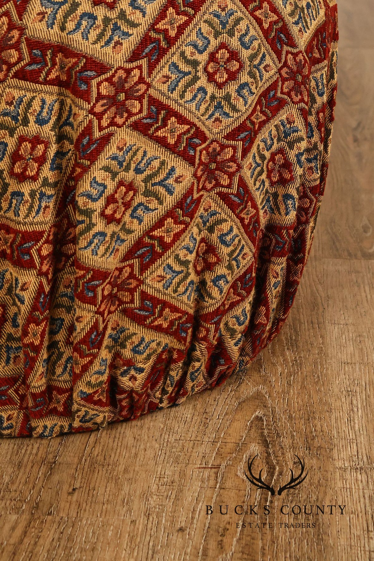 Moroccan Style Upholstered Pouf Ottoman