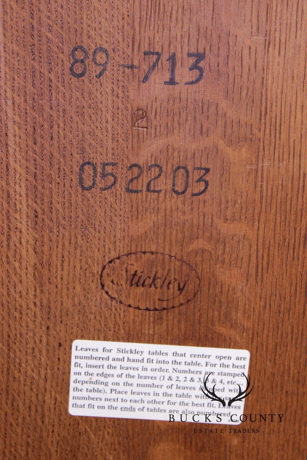 Stickley Mission Collection Round Oak Expandable Dining Table