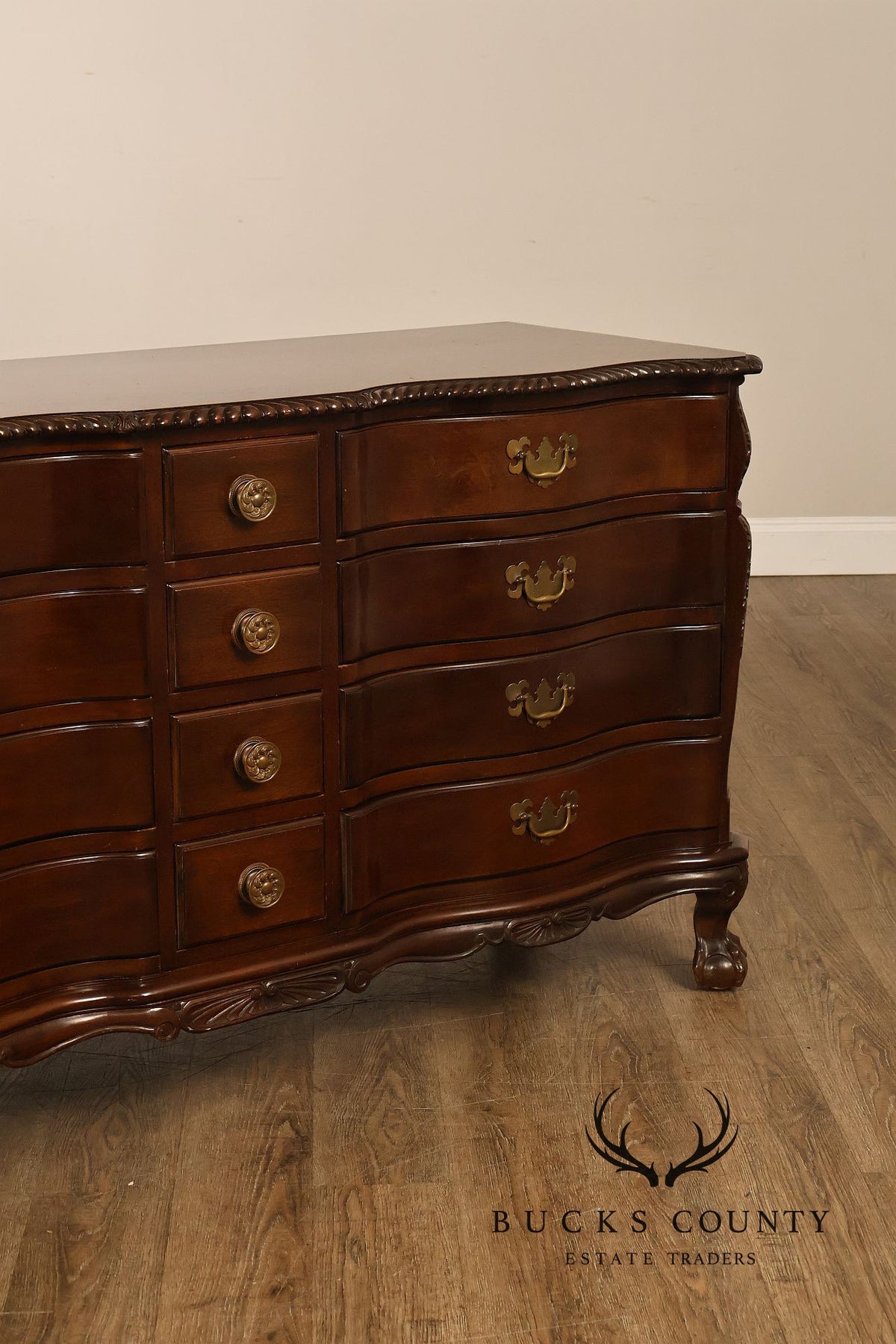 H. Feldenkreis Philadelphia Custom Mahogany Serpentine Front Dresser