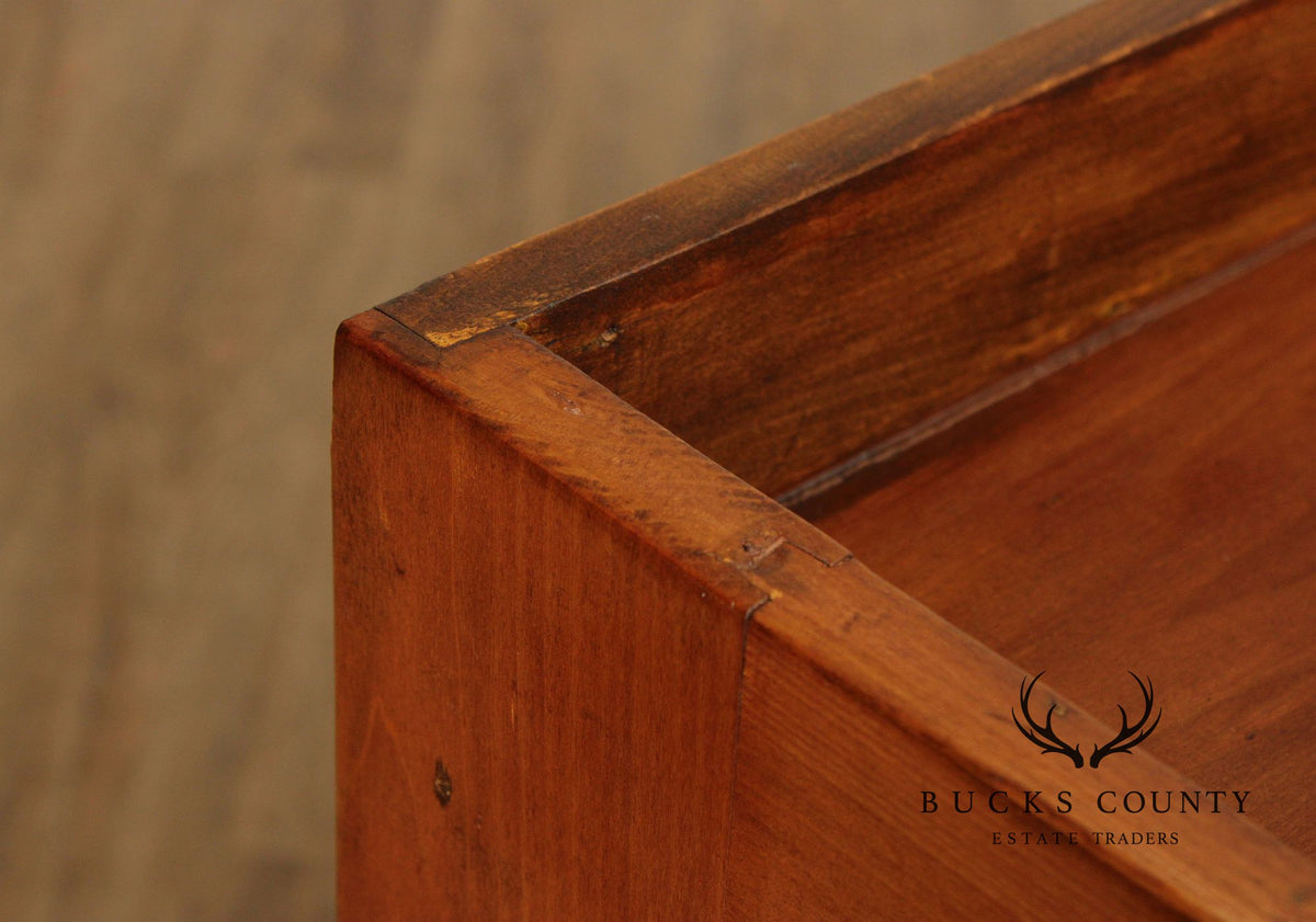 Antique 19th Century Solid Pine Dry Sink Cabinet With Porcelain Knobs