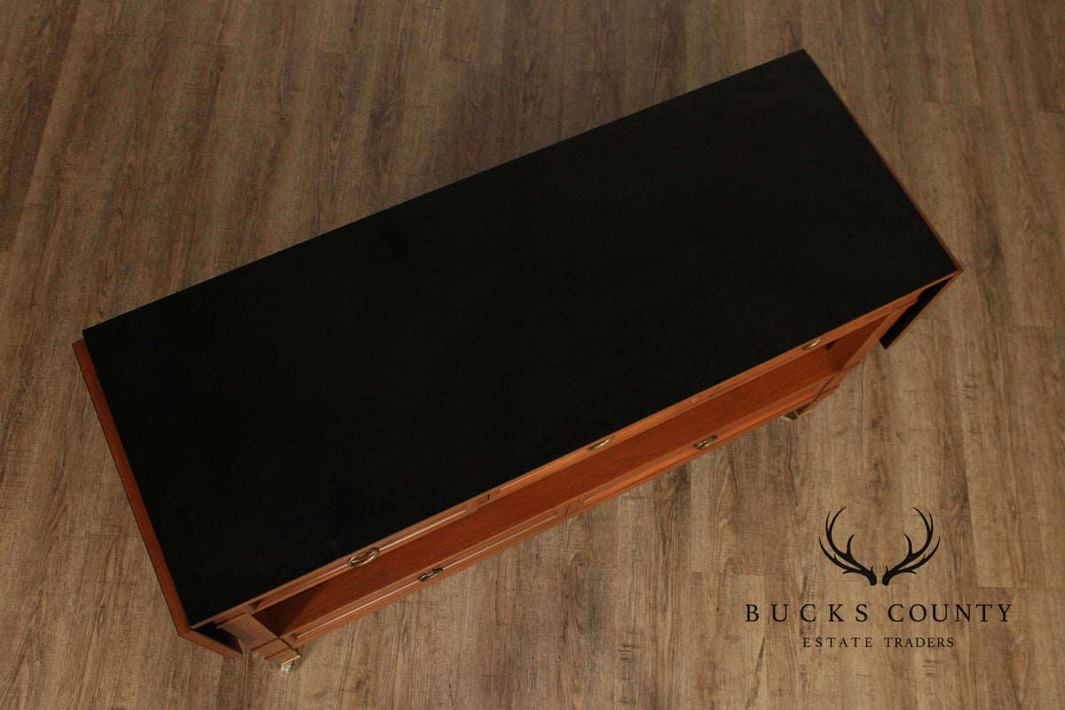 Baker Furniture Milling Road Directoire Style Walnut Rolling Server