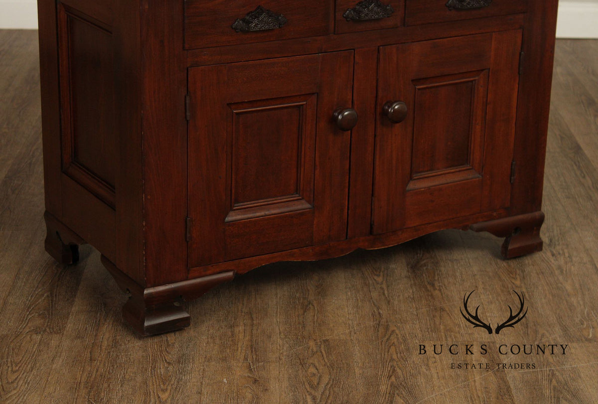 Antique American Country Poplar Dry Sink Cabinet