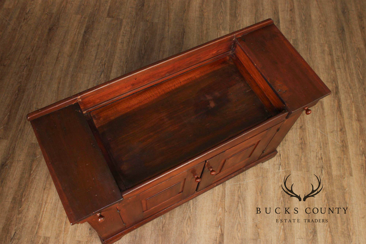 Antique Farmhouse Pine and Copper Dry Sink
