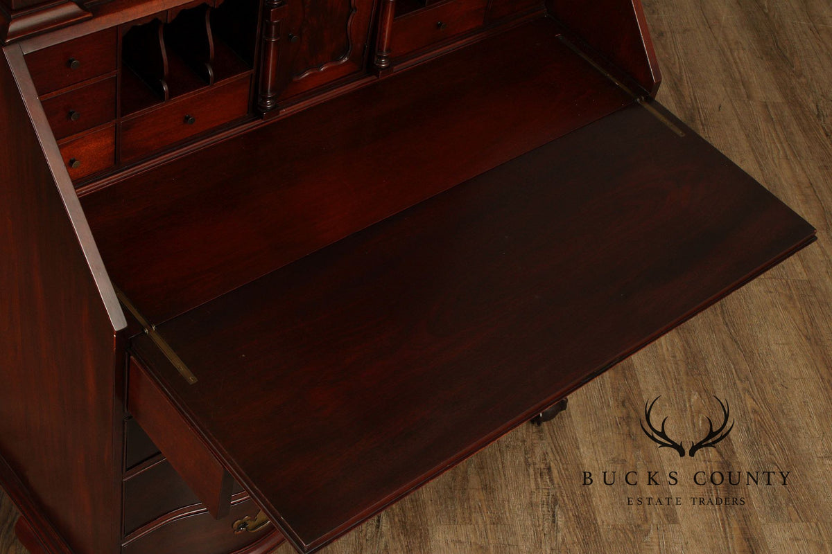 1940's Georgian Style Mahogany Secretary Bookcase