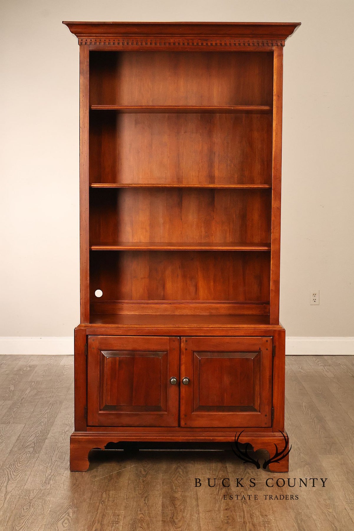Bob Timberlake For Lexington Cherry Traditional Open Bookcase With Cabinet