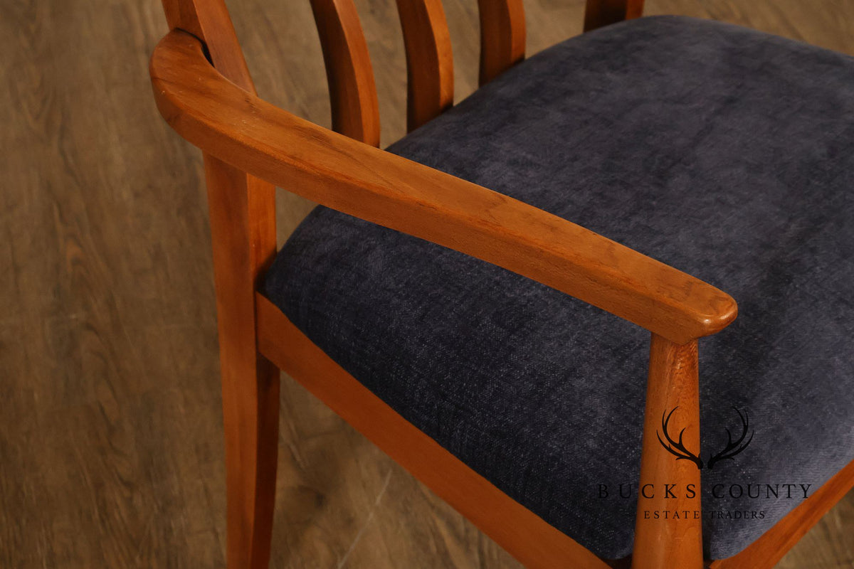 Blowing Rock Mid Century Modern Set Of Six Walnut Dining Chairs