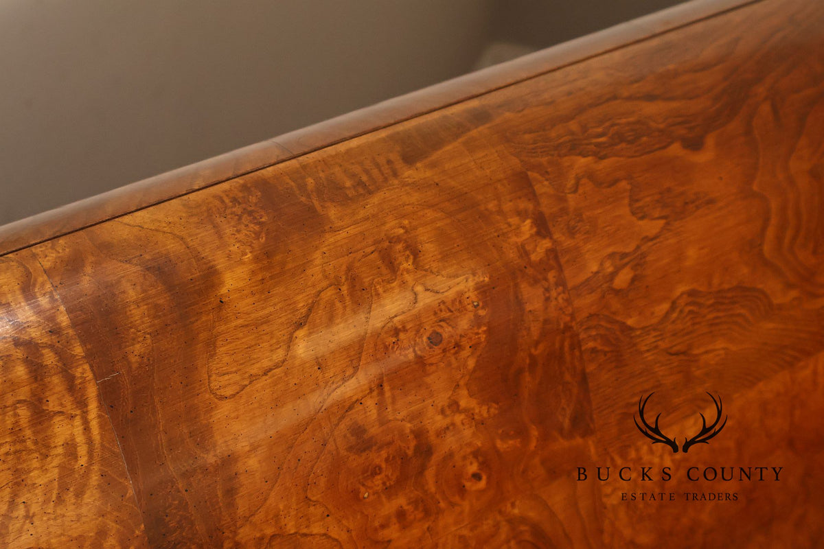 Henredon 'Charles X' King Size Burlwood Sleigh Bed