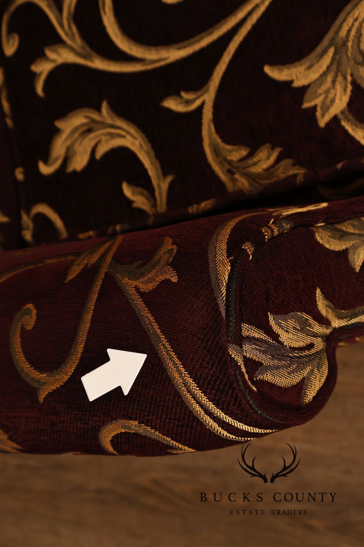 Traditional Queen Anne Style Upholstered Wingback Chair