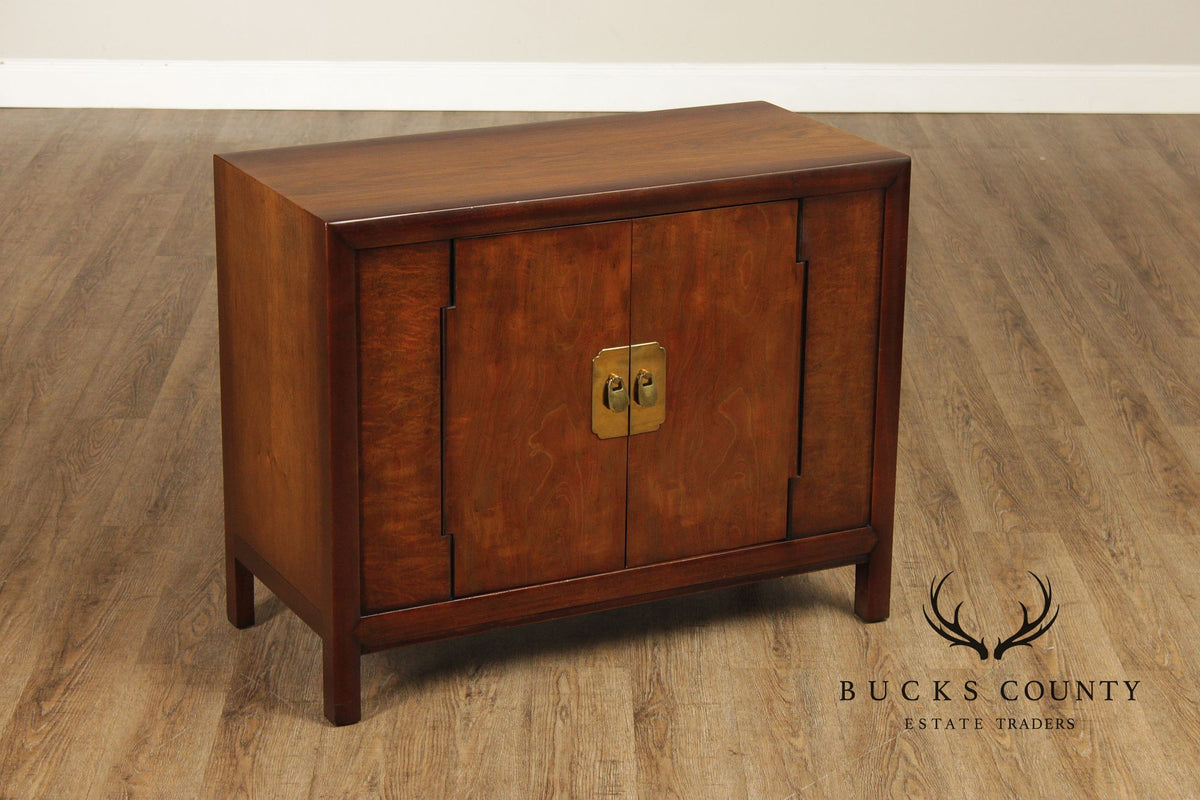 Henredon Asian Style Pair of Walnut Storage Cupboards