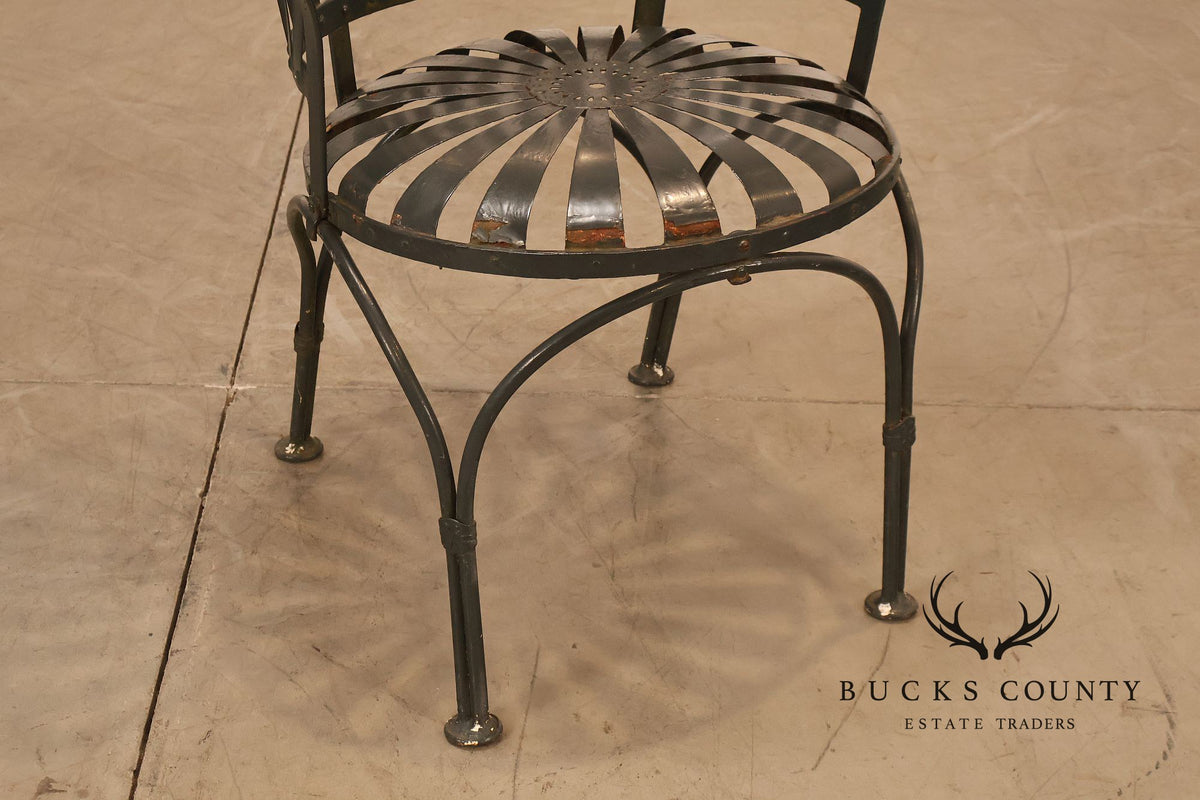 Francois Carre Pair of Outdoor Patio Fanback Armchairs