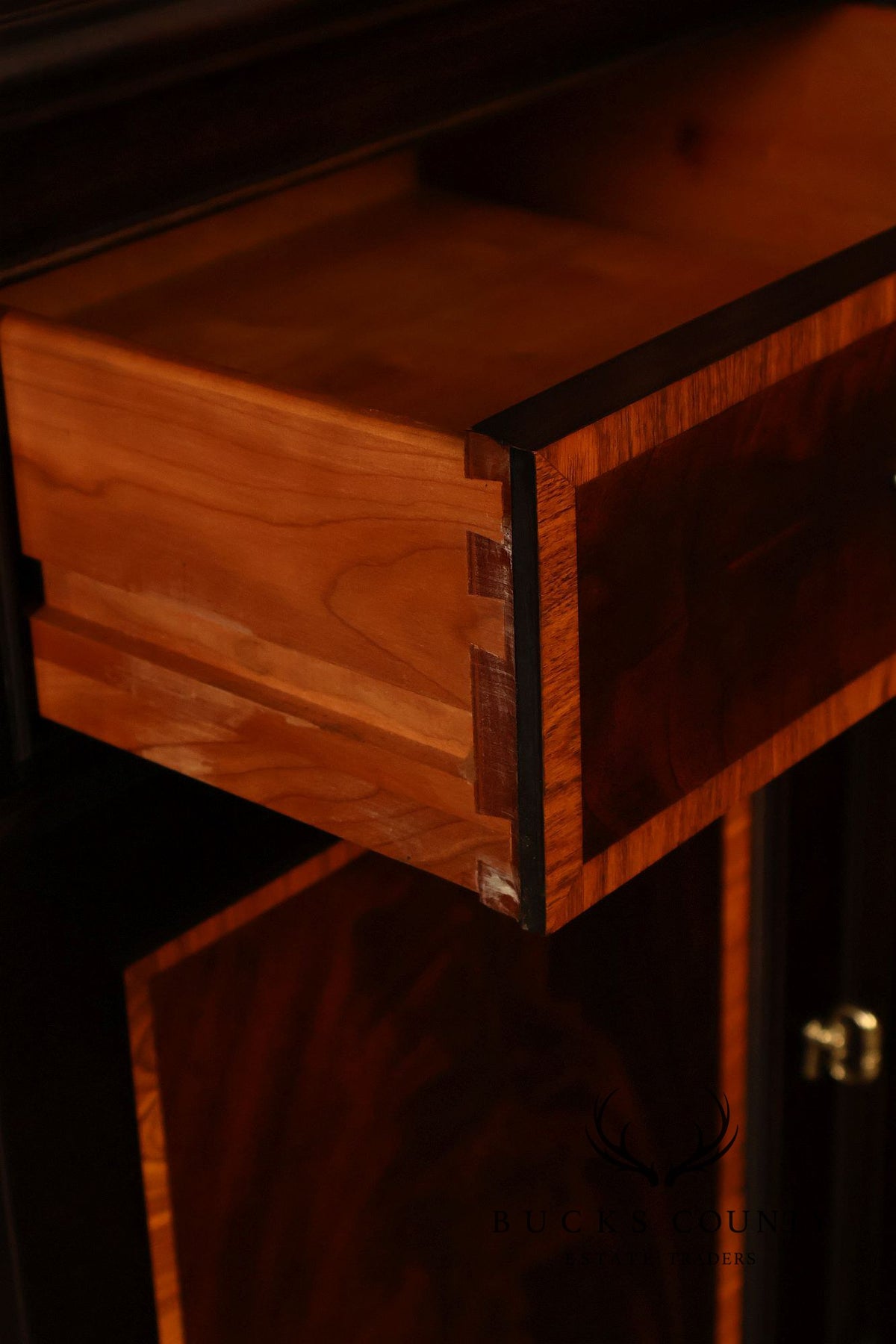 Stickley Georgian Style Mahogany Breakfront China Cabinet