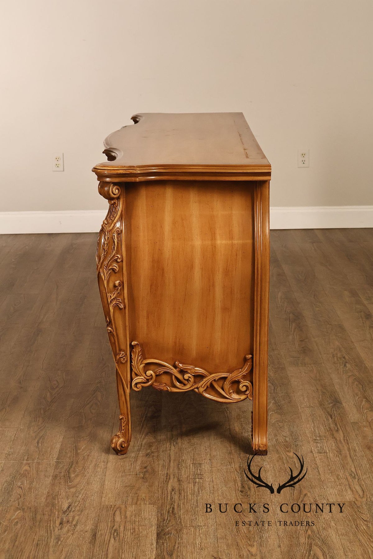 Italian Rococo Style Walnut Triple Chest