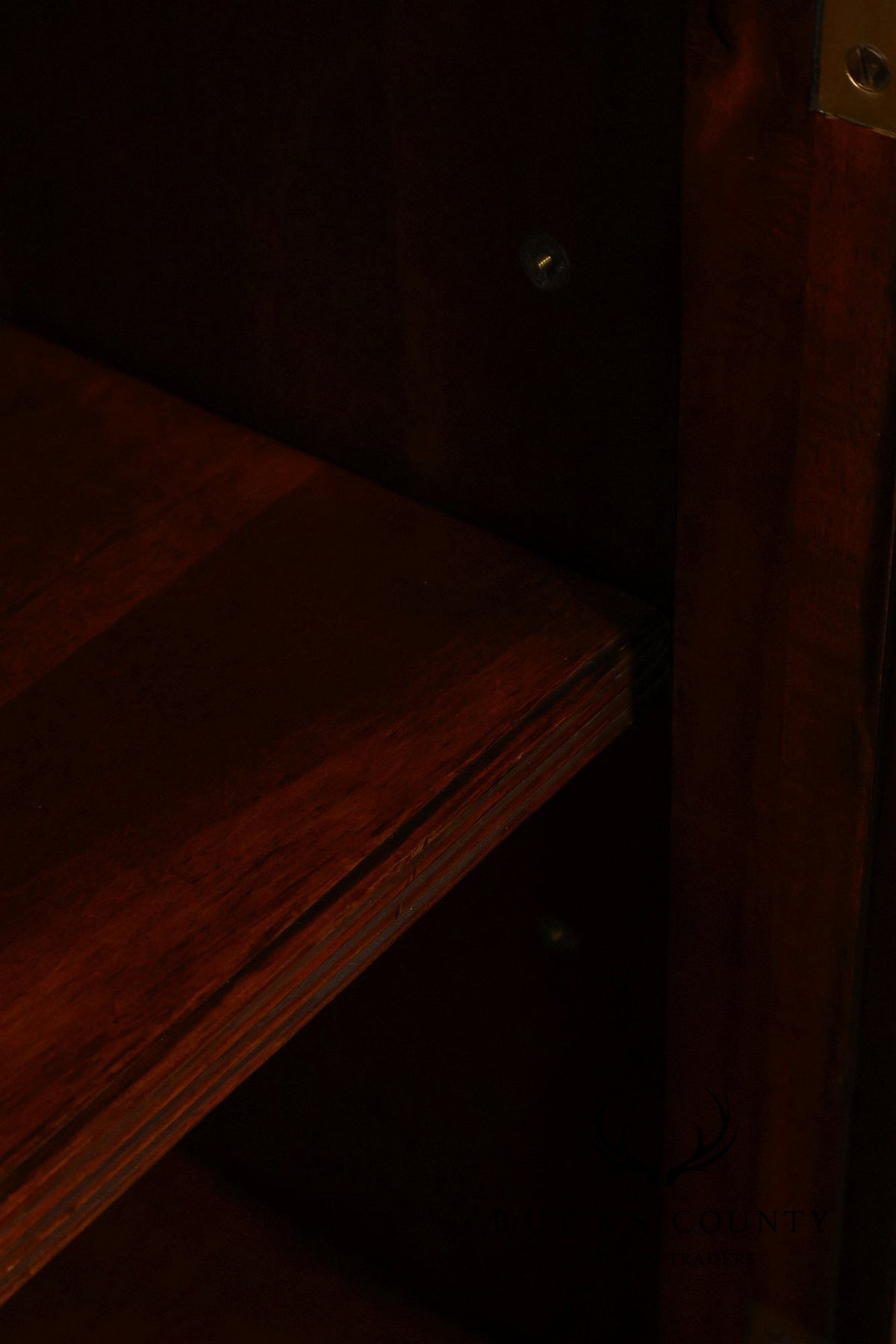 Jonathan Charles Mahogany Federal Style Credenza Sideboard With Brass Hardware