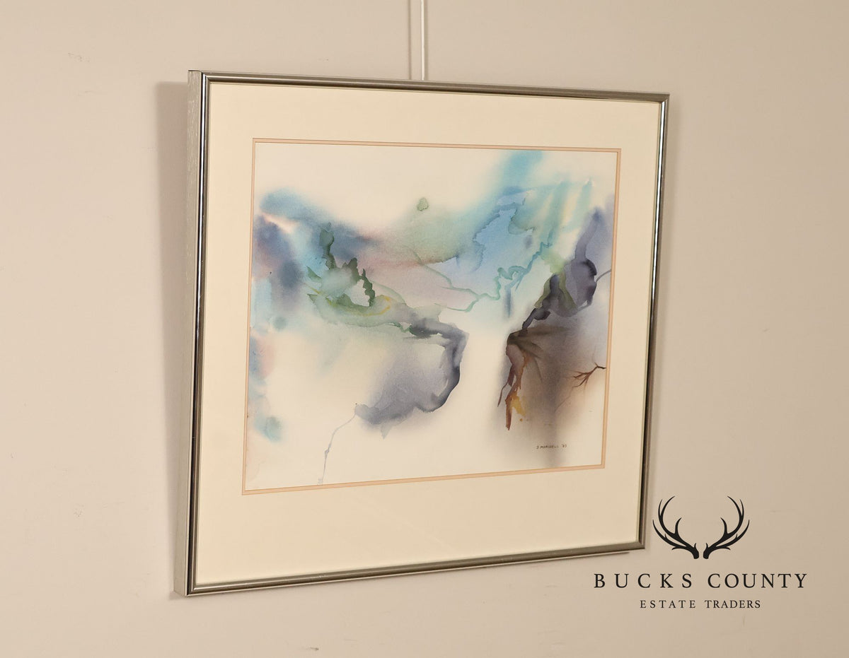 Suzanne S. Marinell Watercolor Painting, Waterfall