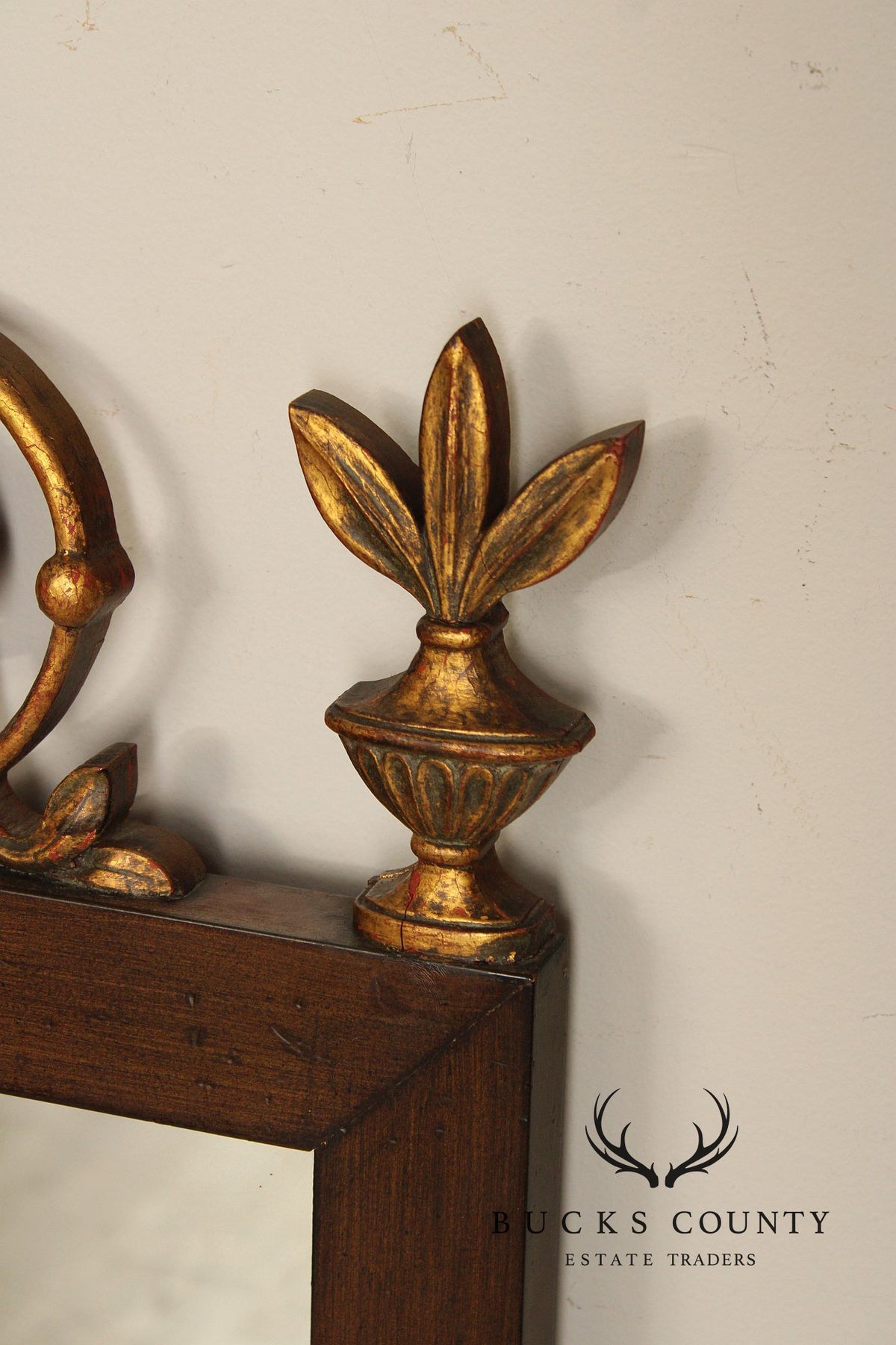 John Widdicomb Adam Style Mahogany And Partial Gilt Wall Mirror