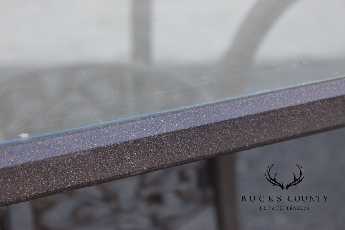 Woodard Oval Glass Top Outdoor Dining Table