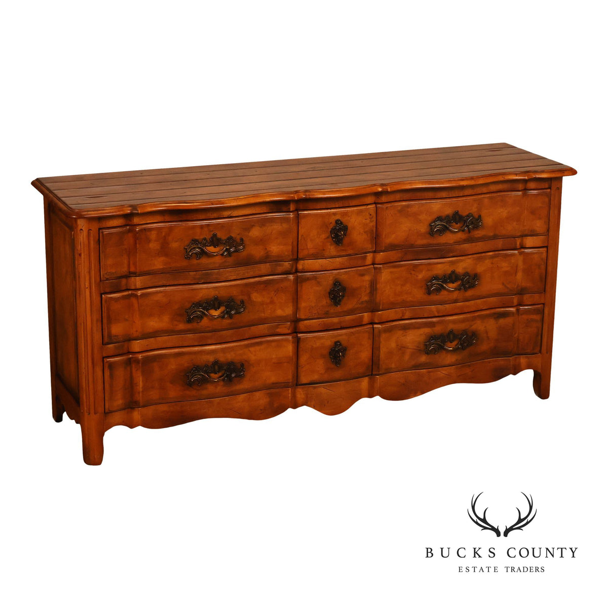 Century Louis XV Style French Provincial Triple Dresser