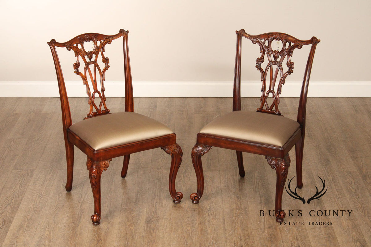 Theodore Alexander Pair of 'Rococo Splendour' Side Dining Chairs