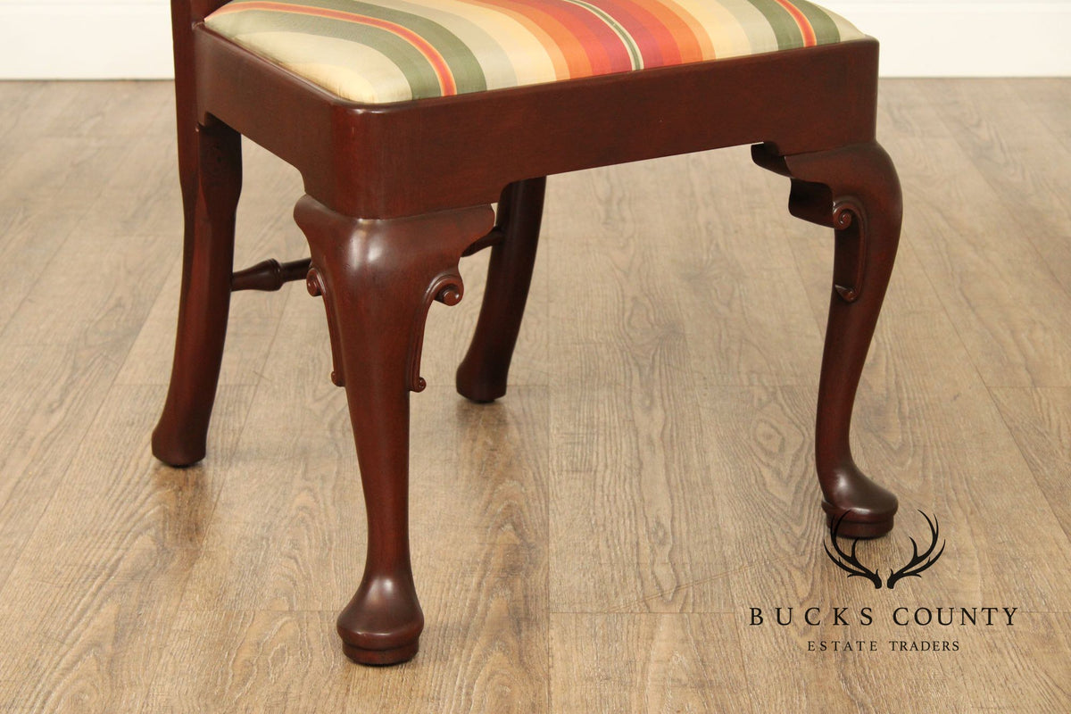 Stickley Williamsburg Reserve Set Of Four Mahogany Queen Anne Side Dining Chairs