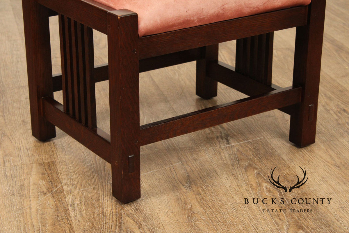 Stickley Mission Collection Oak and Leather Footstool
